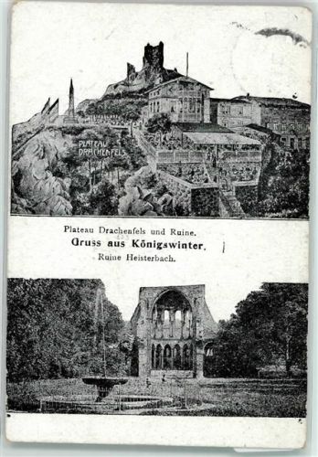 Königswinter 1912 Drachenfels u Ruine Ruine Heisterbach