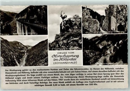 Höllental Hirschsprung Höllental Ravennabrücke Eisenbahn Chronik