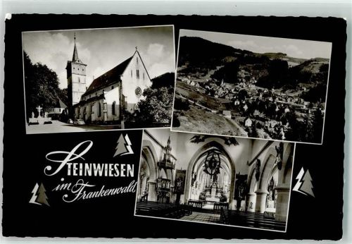 Steinwiesen Kirche Inneres Kreuz Auto Frankenwald