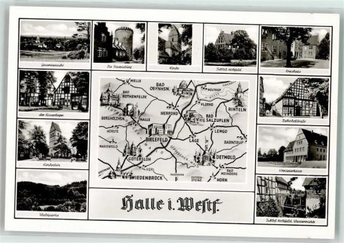 Halle Ravensburg Kirche Schloss Holtfeld Kreishaus Bahnhofstraße Kreissparkasse Wassermühle