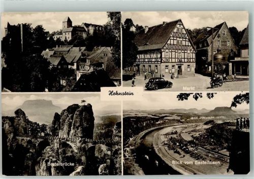 Hohnstein Markt Basteibrücke Basteifelsen