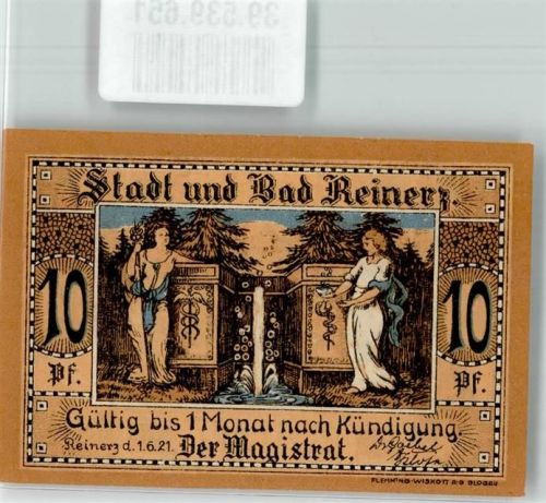 Bad Reinerz Notgeld 10 Pfennig