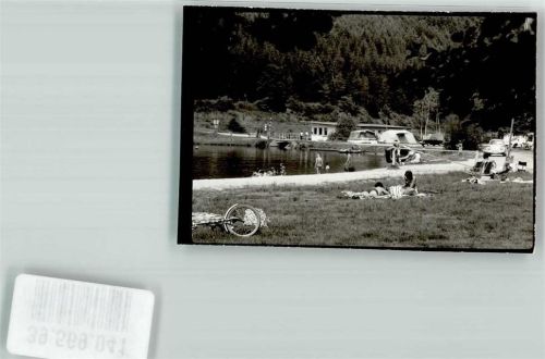 Waldfischbach-Burgalben Foto Original aus Archiv eines Ansichtskartenverlags Schwimmbad Clausensee Ort handschriftlich