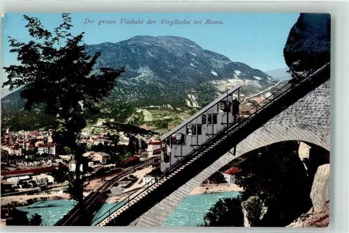 Bozen Der große Viadukt der Virglbahn
