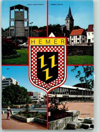 Hemer Christ-König-Kirche Ebberg-Kirche EKZ Marktplatz Stadtwappen