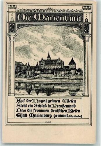 Marienburg Burg Deutsche Burgen sign. Lenz Nr. 185