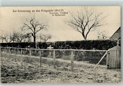 Herbecourt 1914 - 1915 Deutscher Friedhof