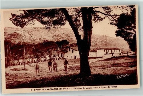 Marseille Camp de Carpiagne Un coin du camp vers le Poste de Police