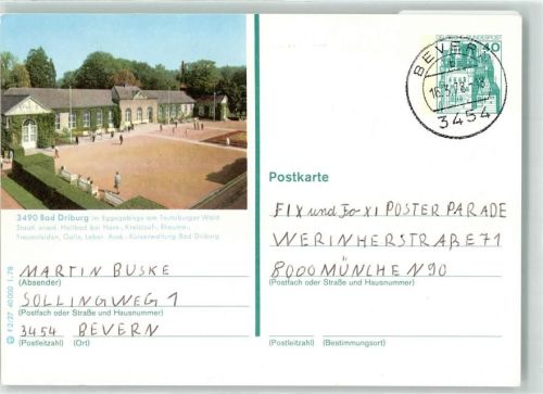 33014 W3490 Bad Driburg - Eggegebirge Kurverwaltung Coupon Fix und Foxi Gewinnspiel