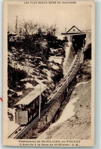 Le Touvet Winter Zahnradbahn von St. Hilaire nach Touvet Bahnhof