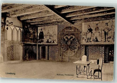 Lüneburg 1910 Rathaus Fürstensaal