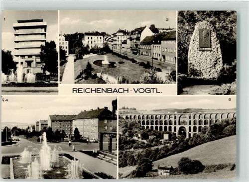 Reichenbach 1985 Wasserturm Park des Friedens Lenindenkmal Leninstraße und Kuhberg Göltzschtalbrücke