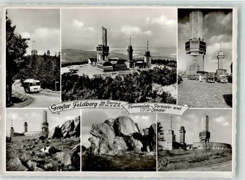 Feldberg 1956 Großer Feldberg Fernmelde- Fernseh- und UKW-Sender Tagesstempel