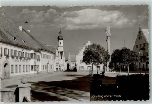 Grafing Oberer Markt Rathaus Kriegerdenkmal