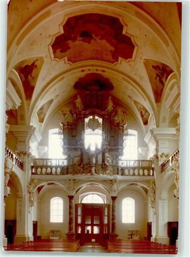 St. Peter Inneres der Klosterkirche Kirchenorgel Ort handschriftlich