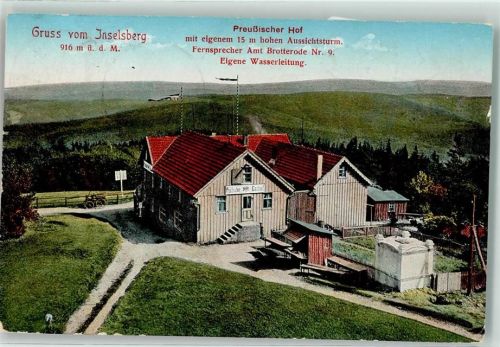 Brotterode 1917 Gasthaus Preussischer Hof Inselberg