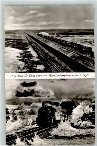 Westerland Hindenburgdamm Eisenbahn Brandung
