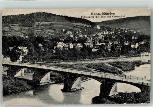 Hann Münden 1918 Blick auf Cattenbühl