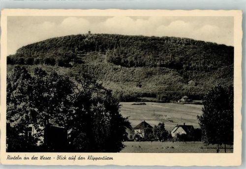 31737 W3260 Rinteln 1950 - mit Klippenturm Turmstempel