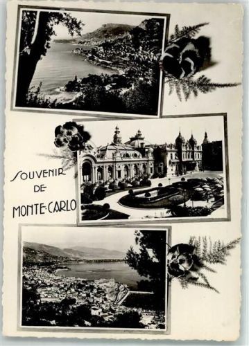 Monte Carlo Casino La Cote d Azur Souvenier Blumen