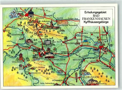 Bad Frankenhausen Kyffhäusergebirge Landkarte