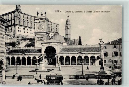 Udine Pferdestraßenbahn Denkmal Loggia S. Giovanni Piazza Vittorio Emanuele