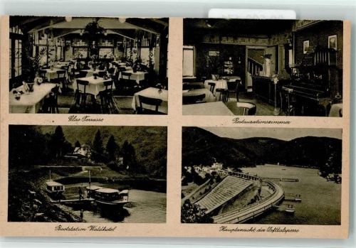 Urfttalsperre Waldhotel Bootsstation Staumauer