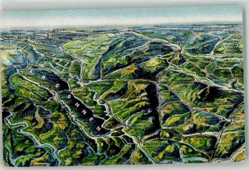 Vouziers 1918 Vogelschau