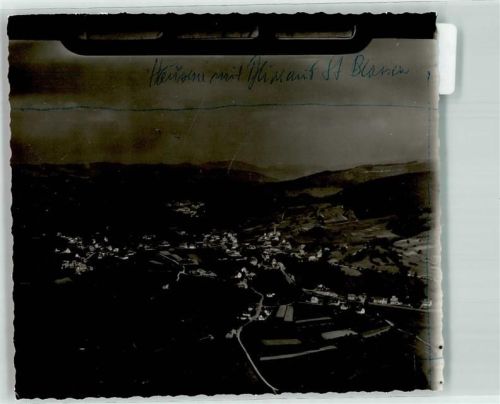 St. Blasien Foto Original aus Archiv eines Ansichtskartenverlags Vogelschau Ort handschriftlich