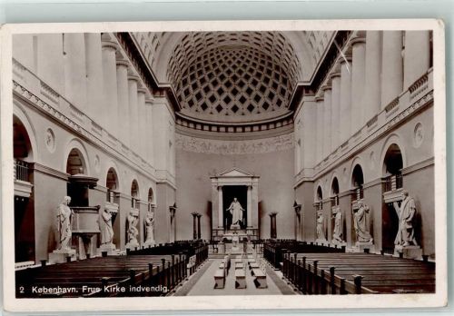 Kopenhagen 1912 Frauenkirche innen