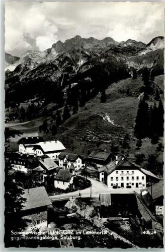 Gappen 1959 Pass-Gschütt-Straße mit Gasthaus Lungötzer Hof