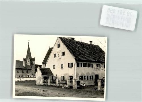 Prittriching 1943 Dorfhaus mit Kirche St. Peter und Paul Ort handschriftlich