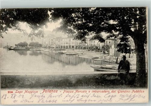 Pallanza 1902 Piazza Mercato lago Maggiore
