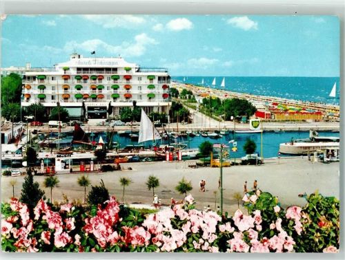 Riccione 1961 Hotel Savioli Schwimmbad Strand Hafen