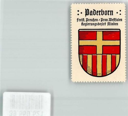 Paderborn Freist. Preußen Prov. Westfalen Regierungsbezirk Minden Wappen