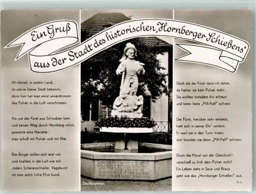 Hornberg Stadtbrunnen Stadt des historischen Hornberger Schießens