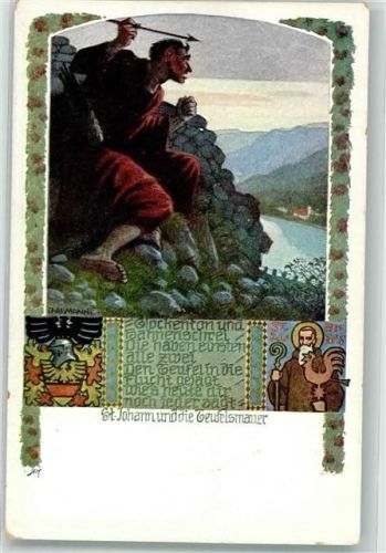 Spitz sign. Aßmann St. Johann und die Teufelsmauer Verlag des Vereines Südmark Karte Nr. 113 Schulvereinähnliche Künstlerkarte