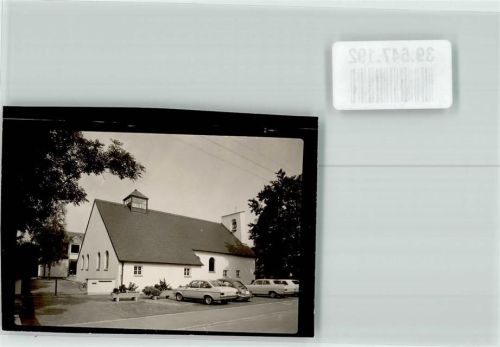 Olching Evangelische Kirche Auto Ort handschriftlich Foto Original aus Archiv eines Ansichtskartenverlags