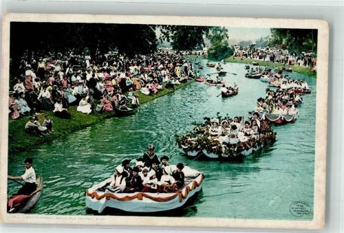 Detroit 1908 Boote Feier Waterparade Belle Isle