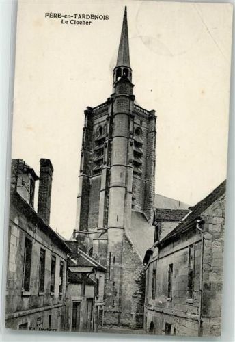 Fere-en-Tardenois 1918 Kirche Feldpost WK I