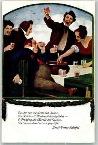 Maibowle Spruch von Scheffel Frau Verlag Hirths Serie VII Nr.1