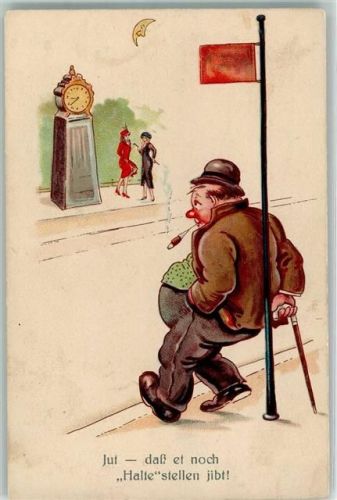 1927 Frauen stehen an einer Standuhr HWB 2815