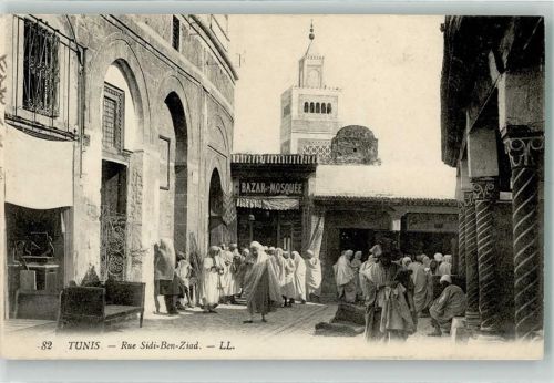 Tunis Tracht Handlung Bazar Moschee Rue Sidi-Ben-Ziad