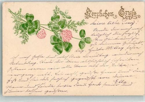 1901 Herzlichen Gruss Jugendstil