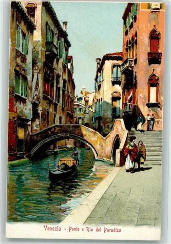 Venezia Ponte e Rio del Paradiso sign. Gabbato,Ferd.