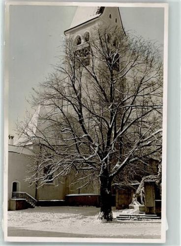 Altusried Pfarrkirche Winter Foto Original aus Archiv eines Ansichtskartenverlags