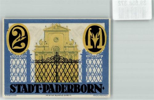 Paderborn 1921 2 Mark Ferdinand I. Freiherr von Fürstenberg