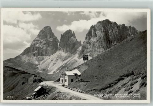 Sellajoch Gasthaus Rifugio flora Hüttenstempel