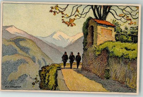 Soldaten Patrouille im Tessin Nr.5 Nationalspende Schweiz