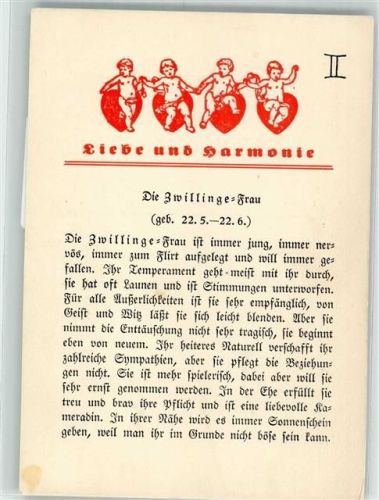 Zwillinge - Frau